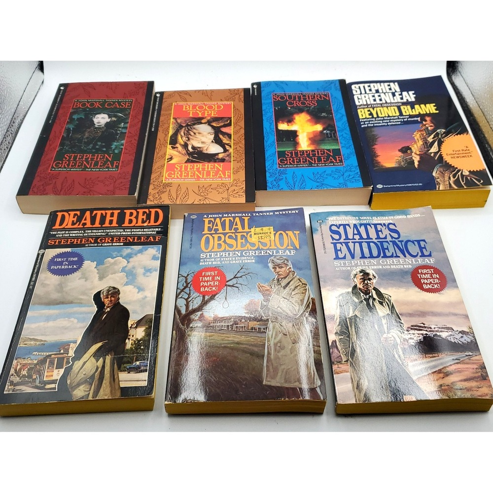 Stephen Greenleaf lot of 7 John Marshall Tanner Series Blood Type Death Bed
